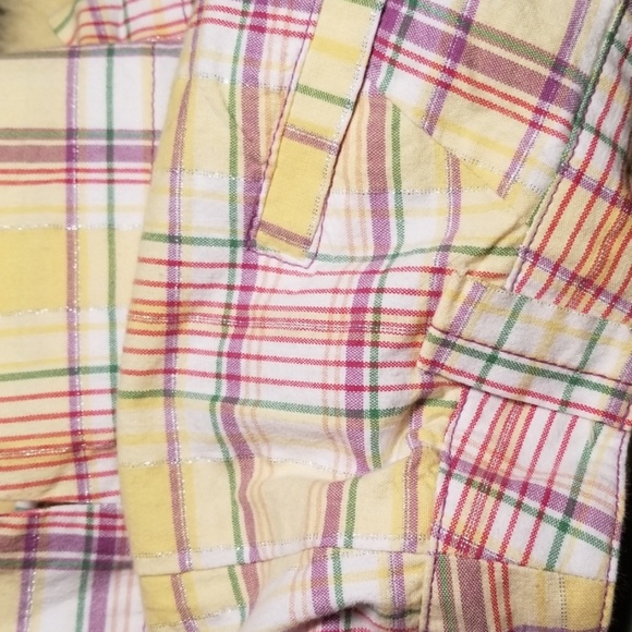 Multi-colored plaid shorts, sz 9 by Tracy Evans - Picture 5 of 6